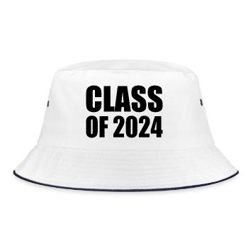 Class of 2024 - Bucket Hat - white/navy - Front