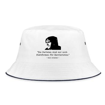 Dutschke Parteien - Bucket Hat - Weiß/Navy - Vorne