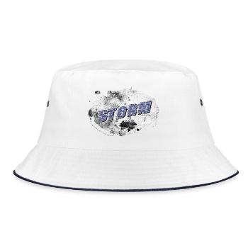 STORM Storm with Background - Bucket Hat - white/navy - Front