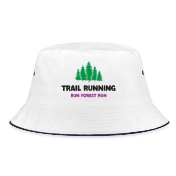 Trail Running - Run Forest Run - Bucket Hat - white/navy - Front
