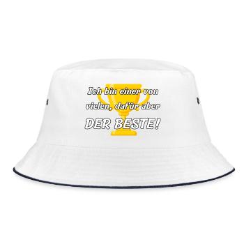 Ich bin einer von vielen, dafür aber der Beste! - Bucket Hat - Weiß/Navy - Vorne