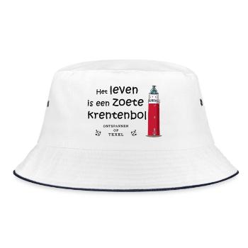 Texel, Pays-Bas, Dicton en néerlandais - Bob - blanc/marine - Devant