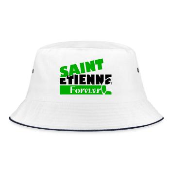 Saint Etienne Forever Bold Logo Tee - Bob - blanc/marine - Devant