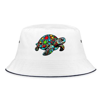 Turtle - Bucket Hat - white/navy - Front