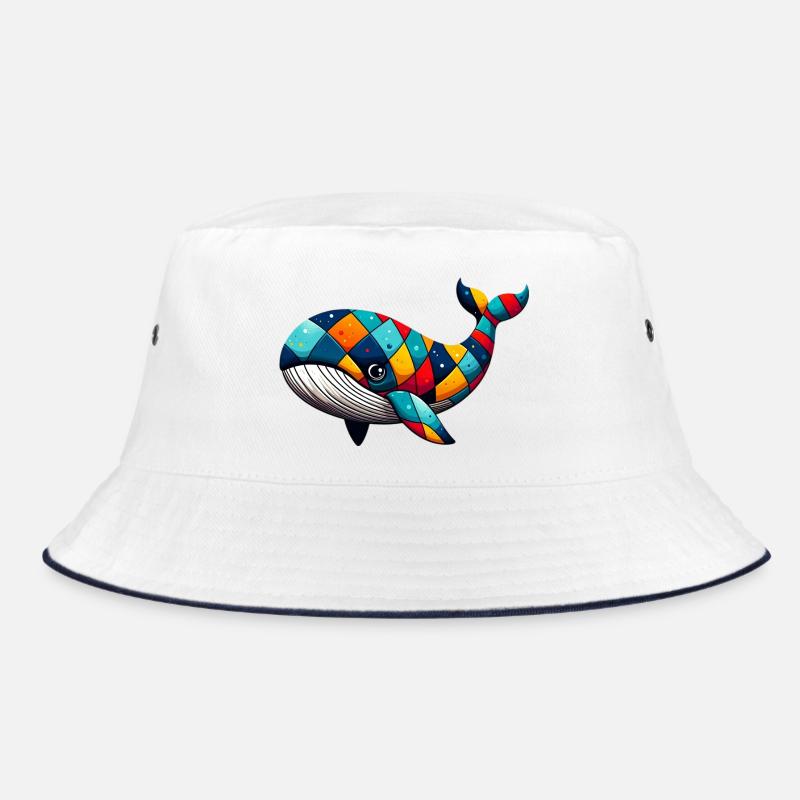 Harlequin whale Bucket Hat