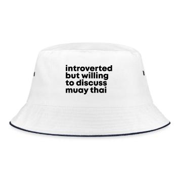 Muay Thai Muay Thai Muay Thai - Bucket Hat - white/navy - Front
