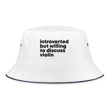 Violin Violin Violin - Bucket Hat - white/navy - Front
