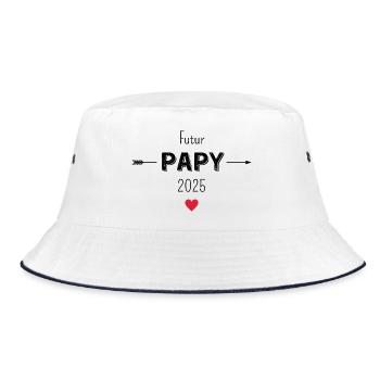 Futur papy 2025 - Bob - blanc/marine - Devant