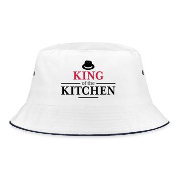 Tablier de cuisine pour homme - Bob - blanc/marine - Devant