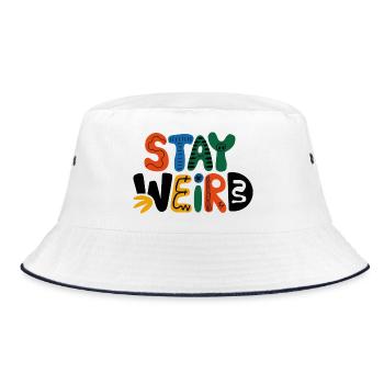 Stay Weird Playful Design - Bucket Hat - white/navy - Front