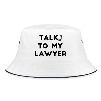 Talk To My Lawyer - Bucket Hat - white/navy - Front
