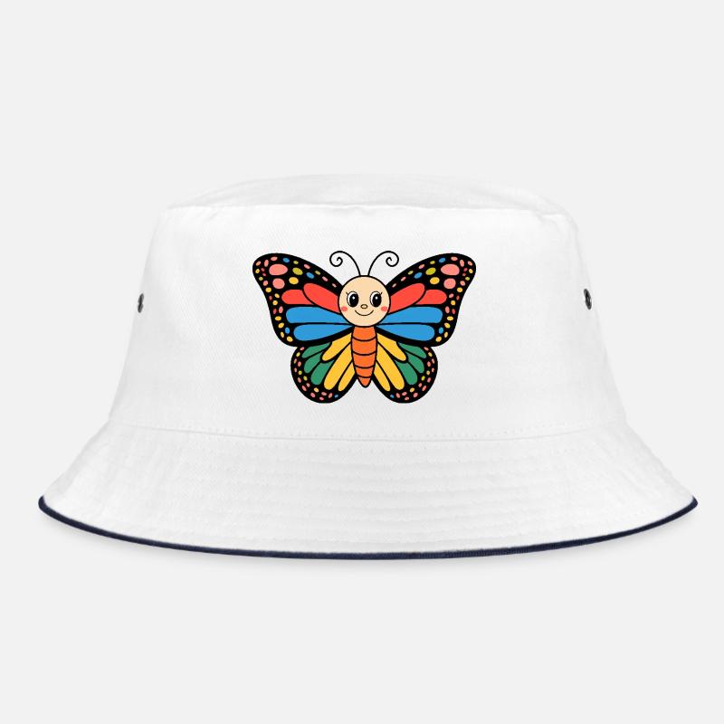 Schmetterling bunt Insekt süß Mädchen Geschenkidee Bucket Hat