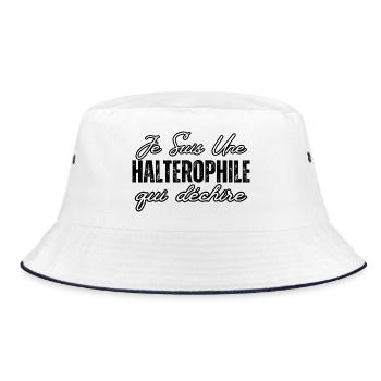 Ripping weightlifter - Bucket Hat - white/navy - Front