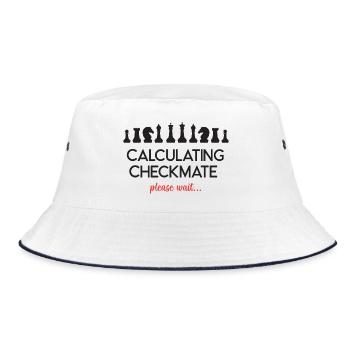 Chess - Calculating Checkmate, please wait... - Bucket Hat - white/navy - Front