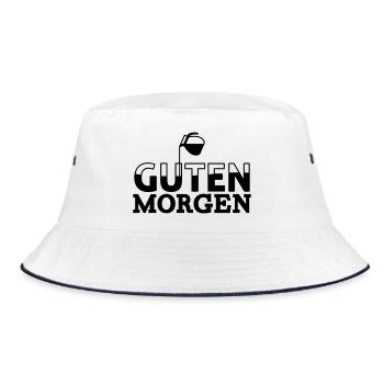 Guten Morgen Kaffee - Bucket Hat - Weiß/Navy - Vorne