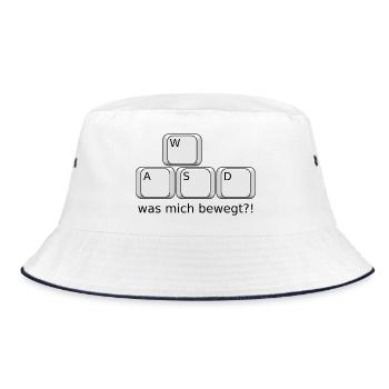 What Moves Me - Bucket Hat - white/navy - Front