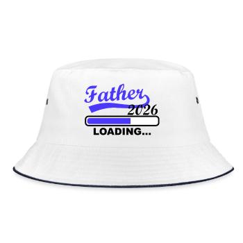 Vater 2026 Wird Geladen Loading - Bucket Hat - Weiß/Navy - Vorne
