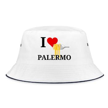 Pasta Made Me Feel in Palermo - Bucket Hat - white/navy - Front
