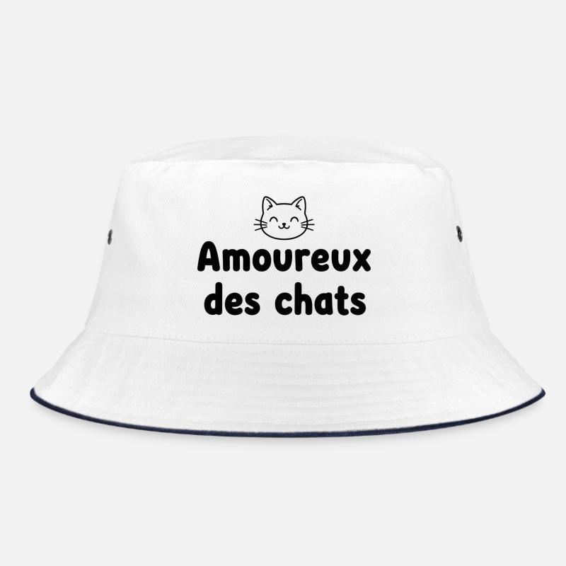 Cat Lover – Minimalistischer abgerundeter Text mit Bucket Hat