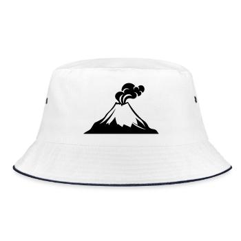 volcano - Bucket Hat - white/navy - Front