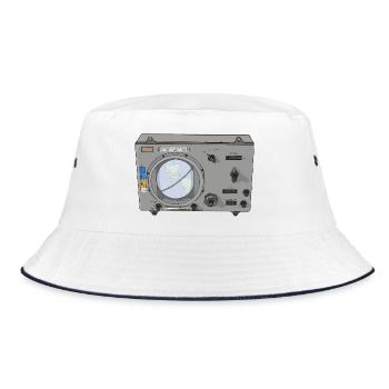 Globus Vintage Navigation Analog Device - Bucket Hat - white/navy - Front