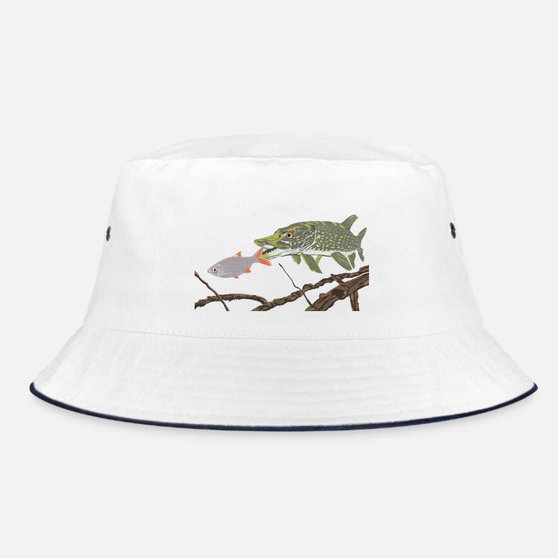 A pike chases a rudd Bucket Hat