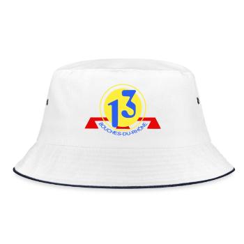 Logo 13 Bouches-du-Rhône - Bucket Hat - white/navy - Front
