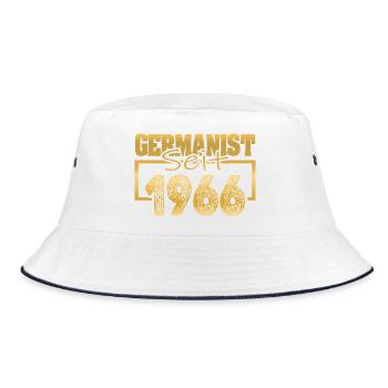 Studied in 1966 - Bucket Hat - white/navy - Front