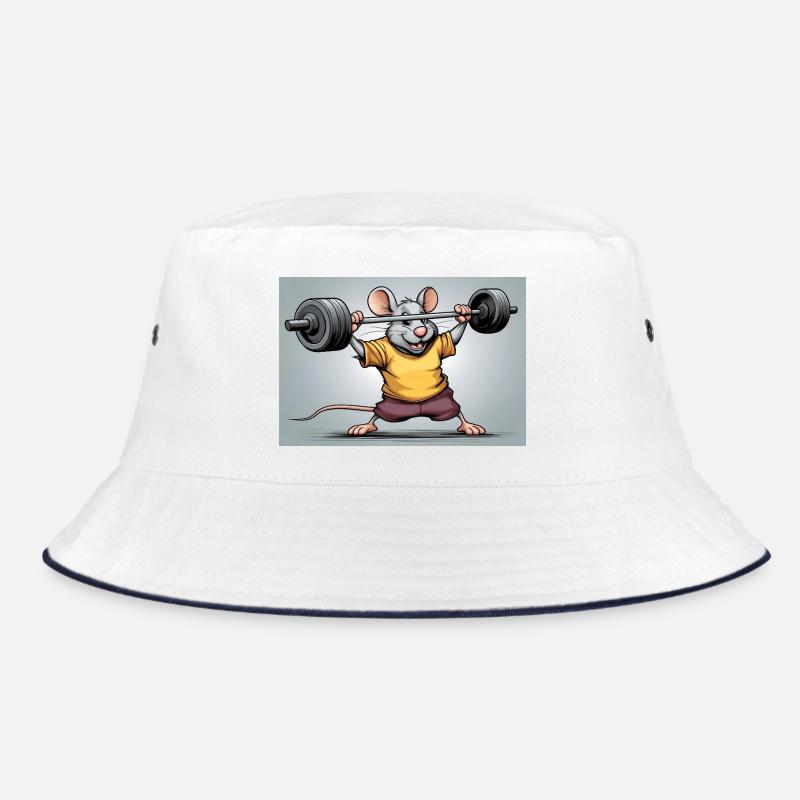 Power mouse during strength training Bucket Hat