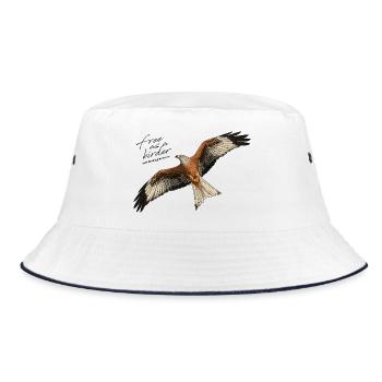 Red Kite in Flight - Bucket Hat - white/navy - Front