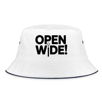 Dentist Practice Oral Health Design  - Bucket Hat - white/navy - Front