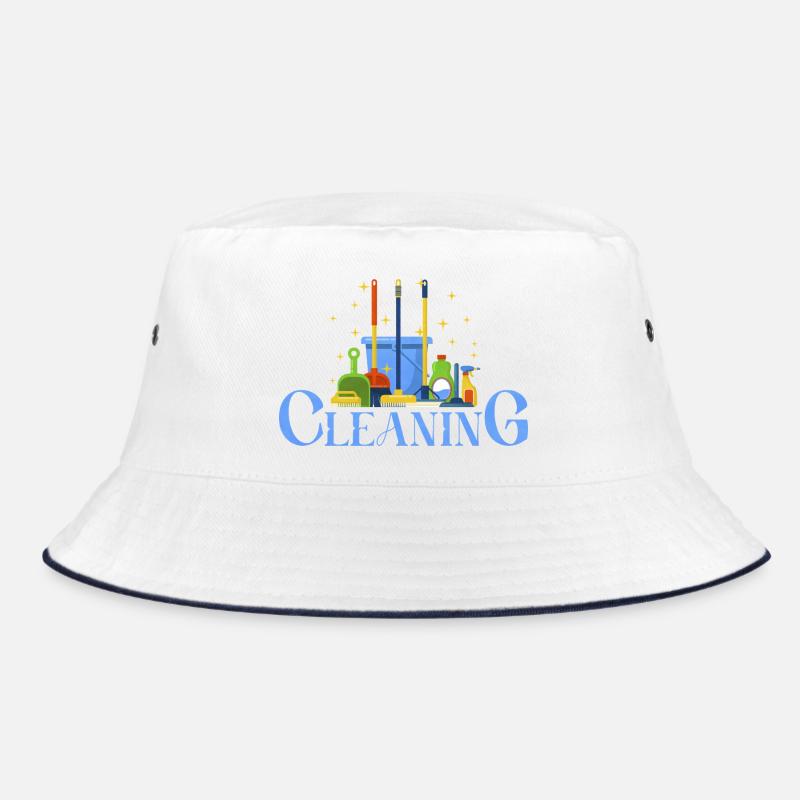Colorful Cleaning Tool Illustration Bucket Hat