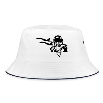 pilot - Bucket Hat - white/navy - Front