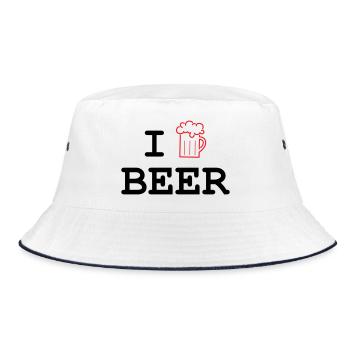 J'aime la bière / Alcool - Bob - blanc/marine - Devant