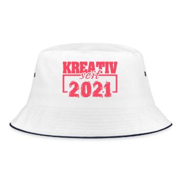 2021 - Bucket Hat - white/navy - Front