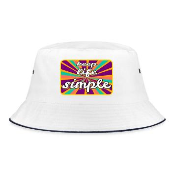 Life Simple - Bucket Hat - white/navy - Front
