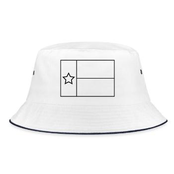 Texas flag outline - Bucket Hat - white/navy - Front