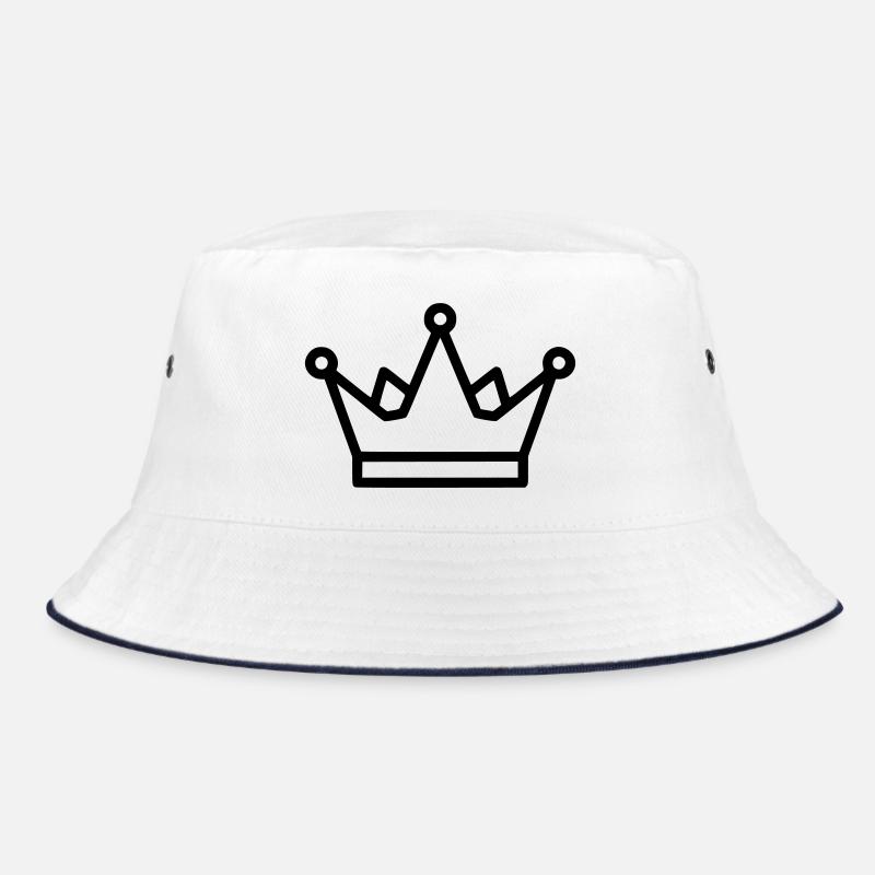 Minimalistische Krone Outline Vektor Bucket Hat