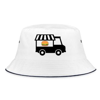 food truck de rue - Bob - blanc/marine - Devant