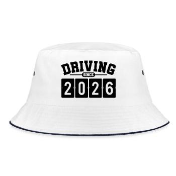 Driving License 2026 Driving Test Driving License Test - Bucket Hat - white/navy - Front