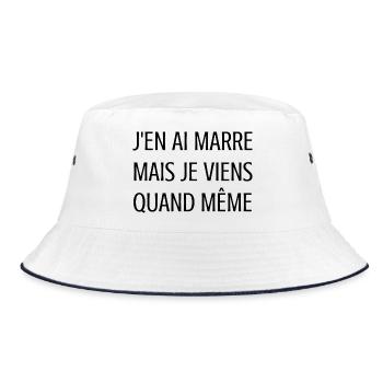 humour travail – J’en ai marre mais je viens - Bob - blanc/marine - Devant