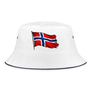 Norway Flag - Bucket Hat - white/navy - Front