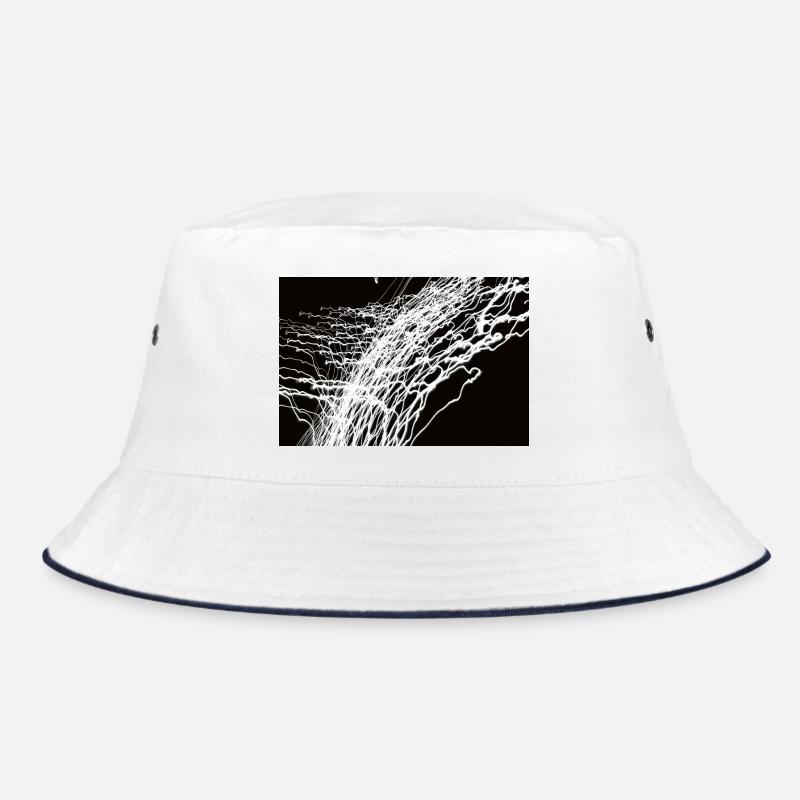 Lichtspiele 1 - Bucket Hat - Weiß/Navy