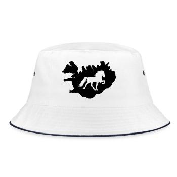 Tölter Island - Bucket Hat - Weiß/Navy - Vorne
