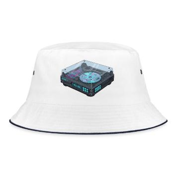 Platine tournante futuriste Cool Modern Design - Bob - blanc/marine - Devant