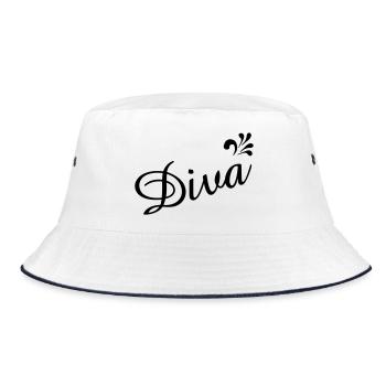 Diva de Hesse - De magnifiques motifs autour de la Hesse - Bob - blanc/marine - Devant