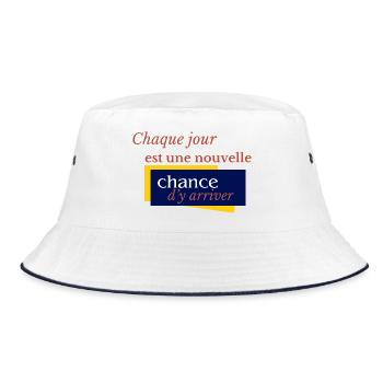 Chaque jour, nouvelle chance d’y arriver - Bob - blanc/marine - Devant