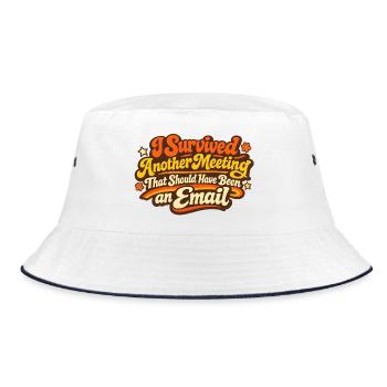 Email Office Funny Funny Sayings - Bucket Hat - white/navy - Front