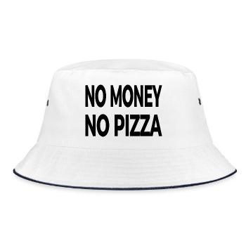 Pizza - Bucket Hat - white/navy - Front