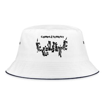 COMPLETELY EXPLODED! - Bucket Hat - white/navy - Front